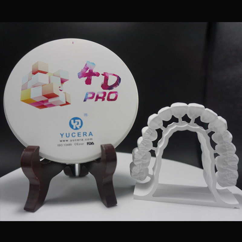 Yucera 4D PRO Multilayer Zirconia Blocks Dental Lab CAD CAM Milling Material 43%-57% Translucency 700-1200MPa Strength VITA16&BL