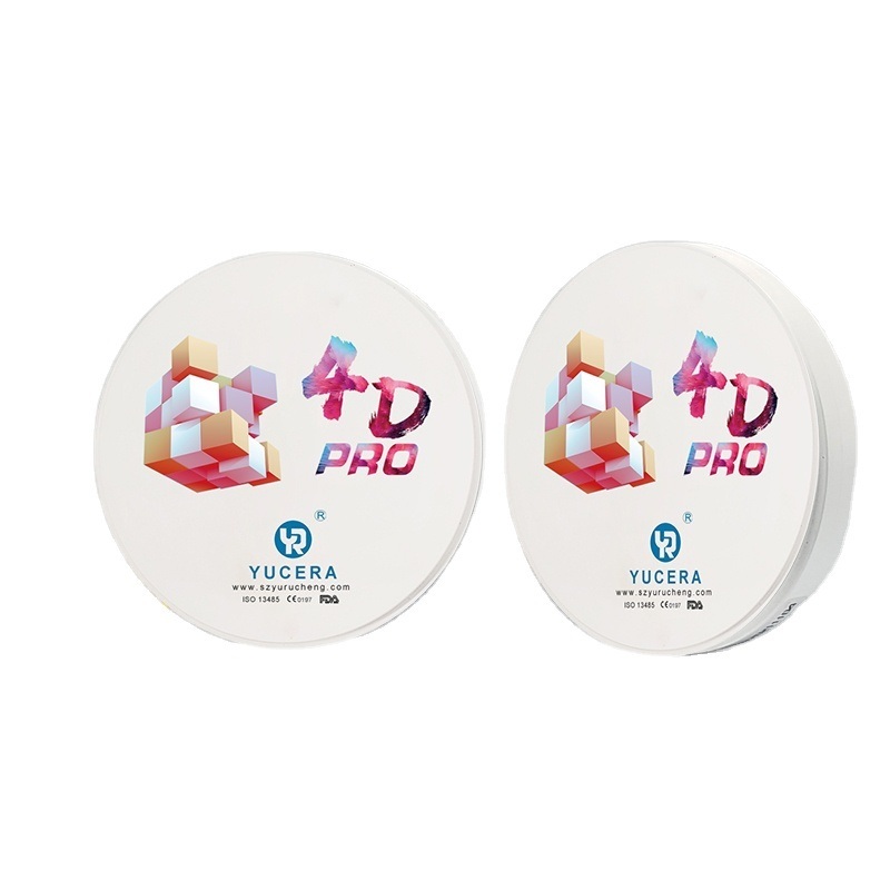 Yucera 4D Pro Multilayer Zirconia Block Open System Thickness 14/16/18mm 16 Colors for Dental Lab CadCam Milling Material