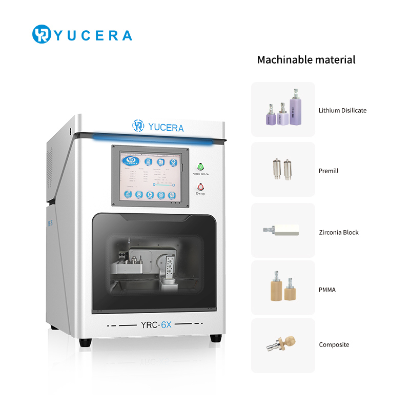 New Product  Yucera YRC-6X 5-Axis Wet Dental Cadcam Dental Milling Machine for Dental Lab and Clinic