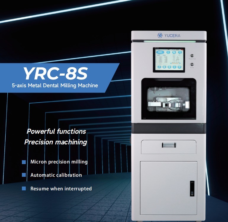 Yucera YRC-8S Disilicate Lithium and Composite Cad Cam Wet Milling Machine for Lab