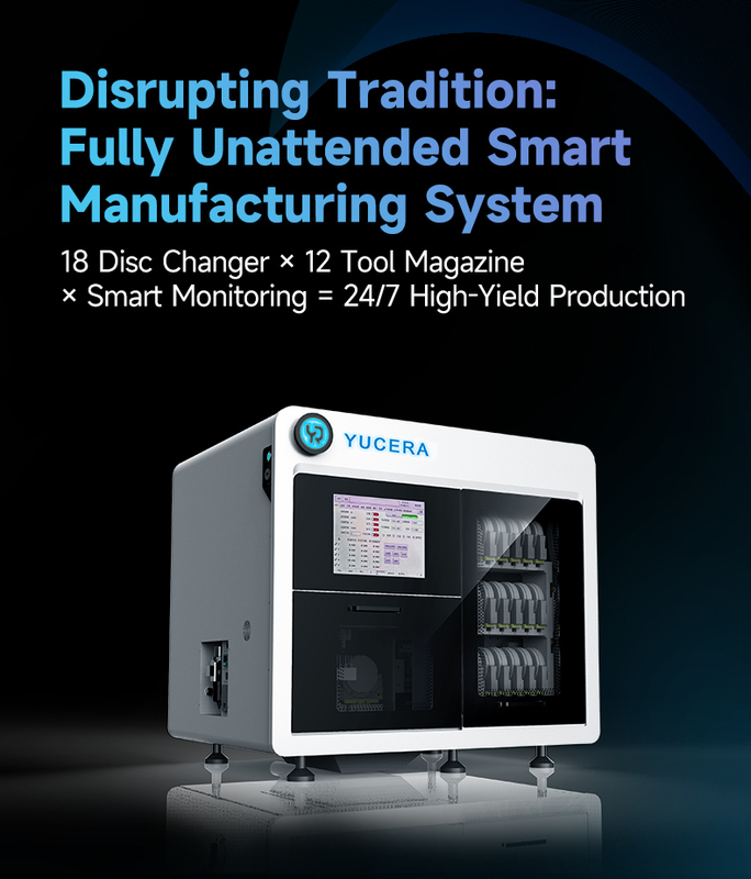 Yucera YRC-9 Pro  5-Axis CNC Dental Milling Machine - 16-Tool Changer Milling Machine for Big Dental Lab ±0.01mm Accuracy