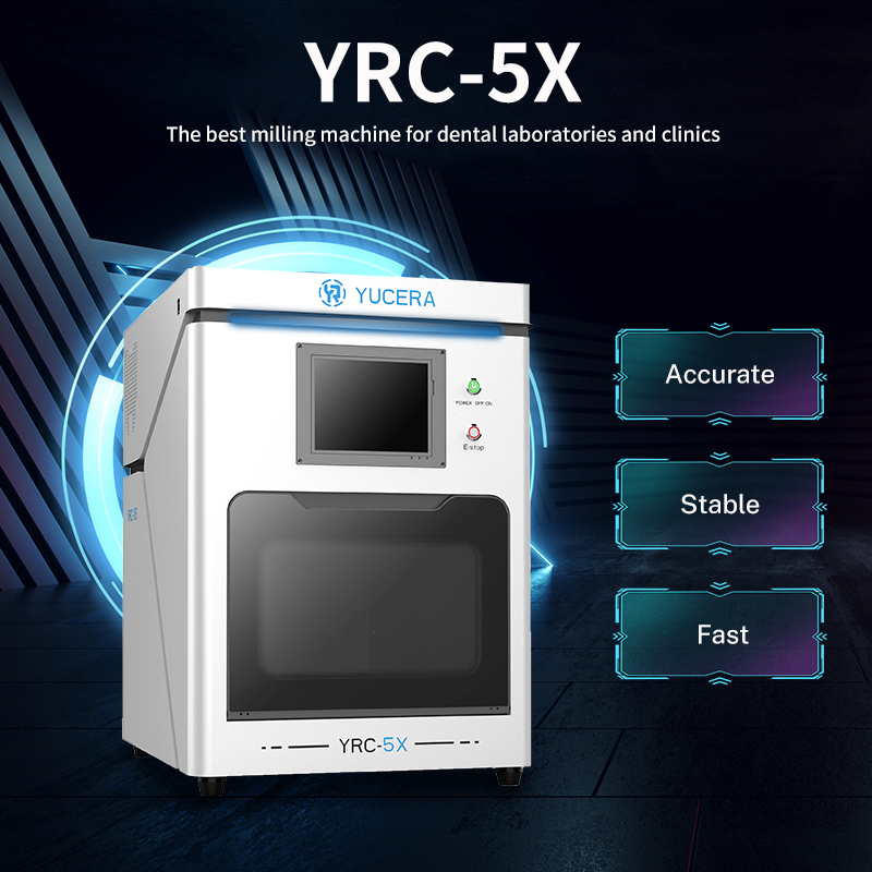 Yucera High-Precision Five-Axis Dry CAD/CAM Milling Machine for Zirconia Processing in Dental Laboratories