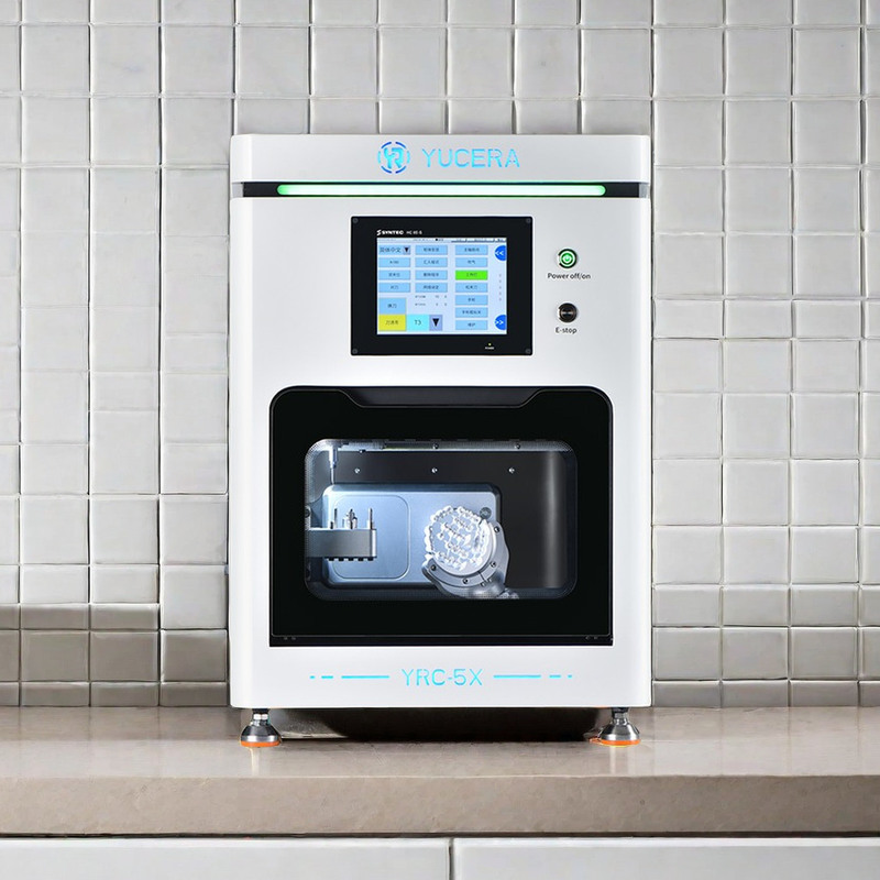Yucera Electric Accessories Dry 5-Axis CAD/CAM Milling Machine with Automatic Tool Change System