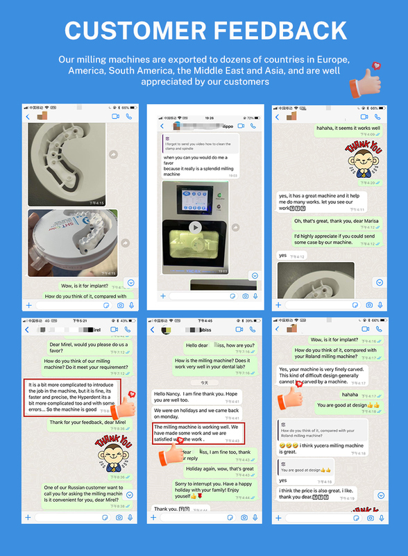 Yucera Özelleştir Metal Mini CAD CAM Diş Freze Makinesi Stok Zirkonya Kesme Cad Cam Diş Freze Makinesi