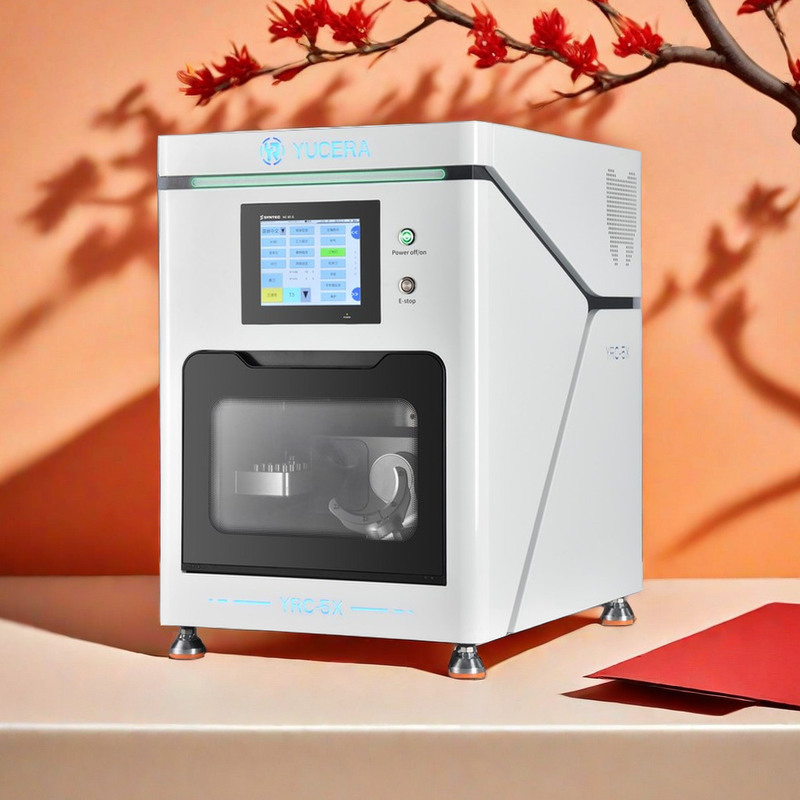 Yucera Tezgah Üstü Diş CNC Freze Makinesi CAD CAM 5 Eksenli Zirkonya Metal Freze Laboratuvar Aletleri Çin OEM
