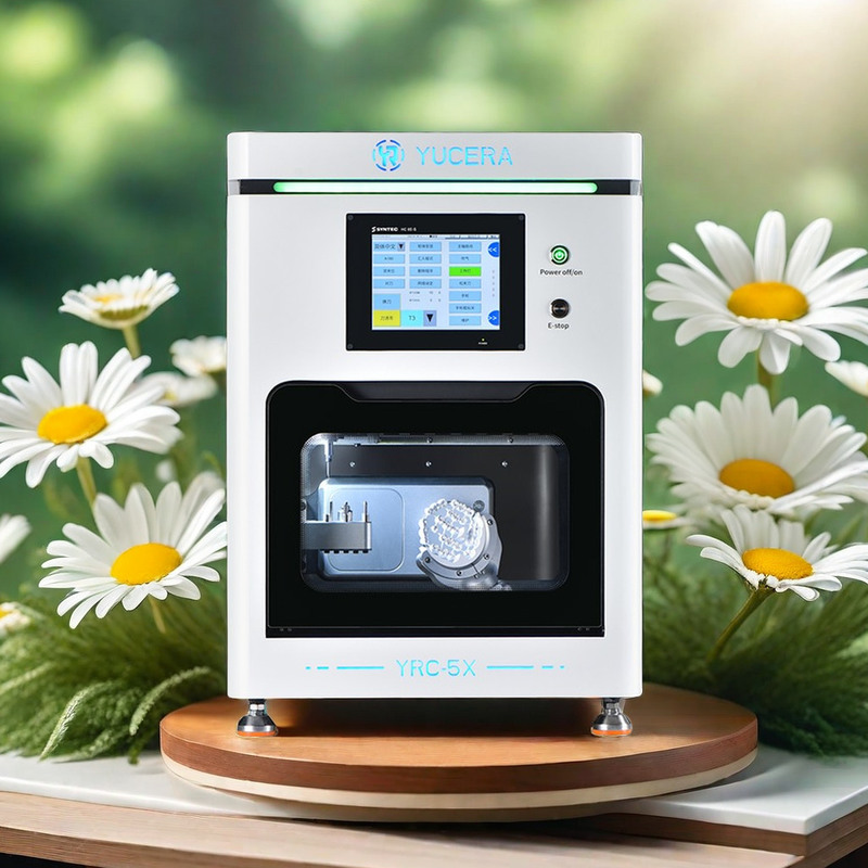 Zirkonya Metal CAD CAM Laboratuvar Ekipmanı için Yucera 5 Eksenli Diş CNC Freze Makinesi Yeni Çıkan Çin Fabrikası