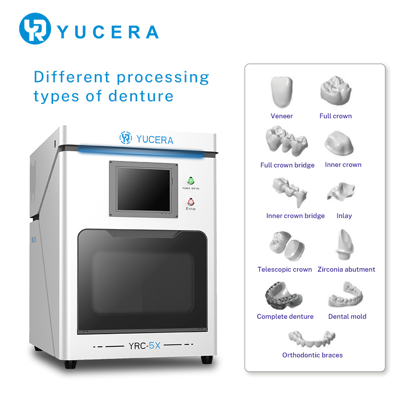 Yucera Factory Price Lab Dental Milling Machine 5 Axis Universal Cad Cam for Metal Dental Milling Machine