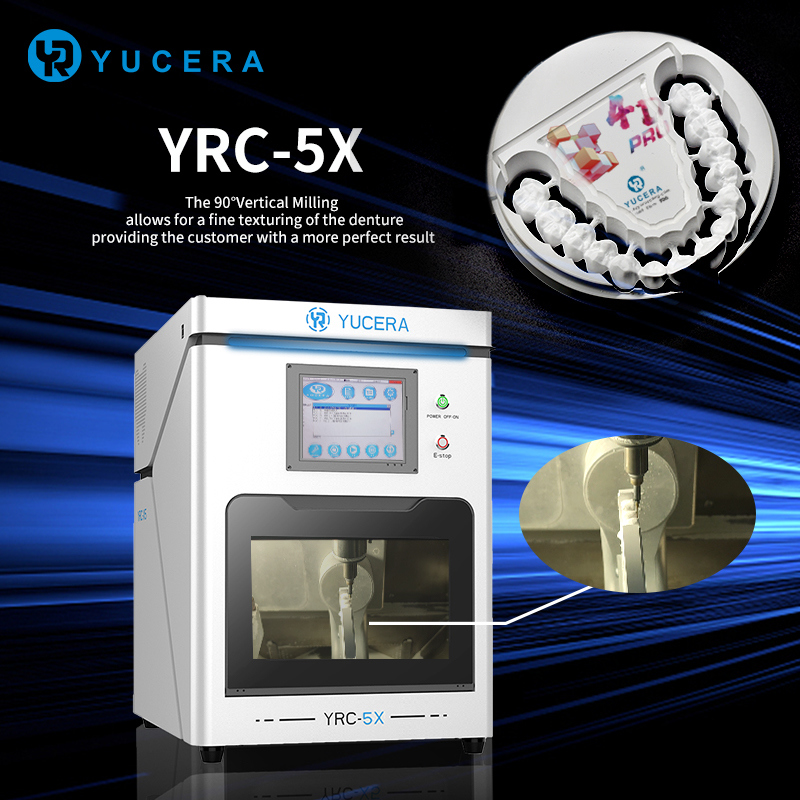 Yucera YRC-5X - 5 Eksenli Cad Cam Diş Freze Makinesi Sıcak CADCAM Diş Zirkonyası İle Diş Laboratuvarı Diş Freze Makinesi