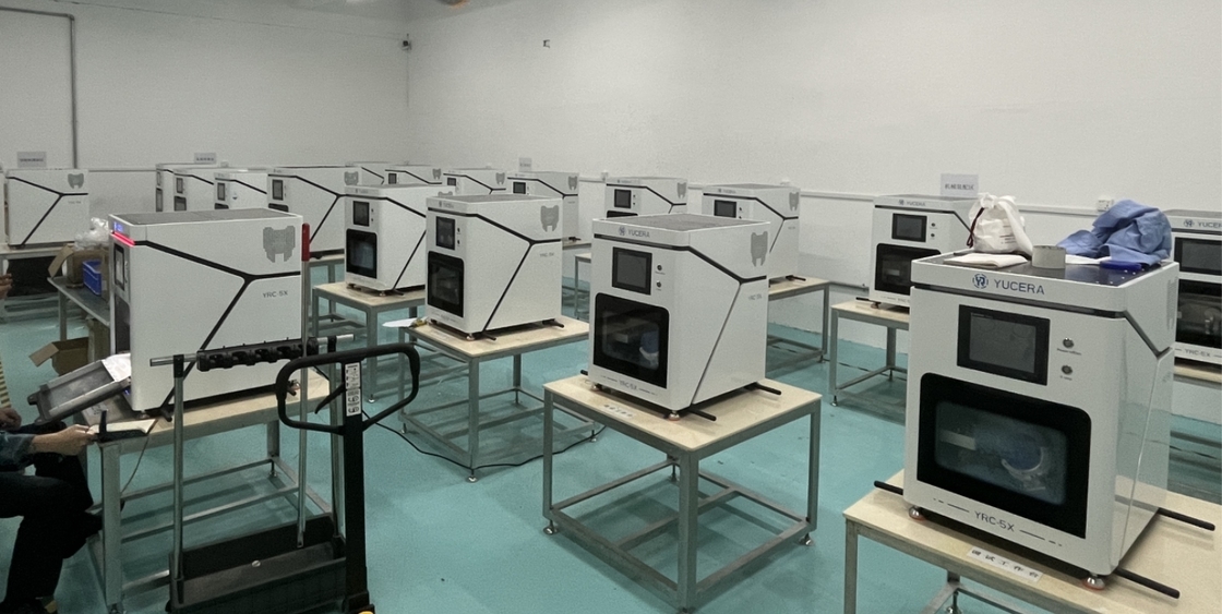 YRC-5X - 5 Eksen YUCERA Sıcak CADCAM Diş Zirkonyum Cad Cam Diş Freze Makinesi ve Diş Laboratuvarı Diş Freze Makinesi