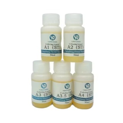 Çözümler Yucera 18 Renkli Seramik Zirkonya Boyama Kiti Diş Laboratuvarı Kreasyonları için Doğal Parlaklık