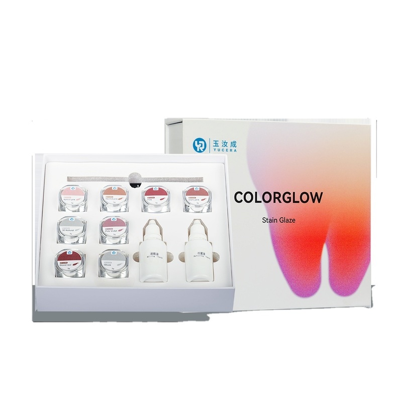 Smile Solutions Yucera 18 Renkli Seramik Zirkonya Boyama Kiti Doğal Parlaklık Diş Laboratuvarı Kreasyonları İçin