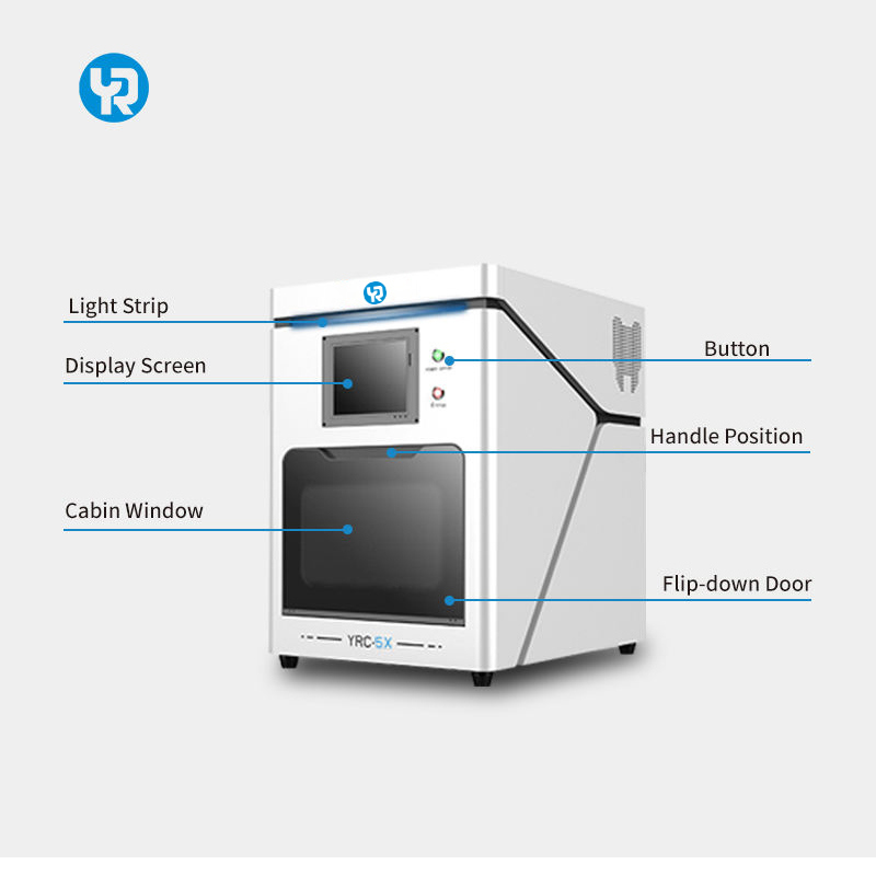 YR Yüksek Verimli Diş Zirkonyum Frezeleme Oyma Makineleri 5 Eksenli CNC CAD CAM Kron Köprü Laboratuvar Ekipmanları
