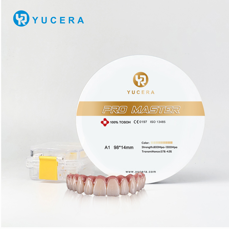 Yucera Pro Master A1/A2/A3 Çok Katmanlı Zirkonya Blokları Diş Laboratuvarı Kuron ve Köprü İçin