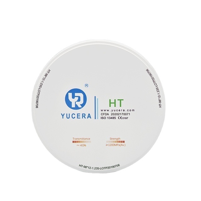 Yucera HT white 3D Multilayer Zirconia Blocks - Durable and Aesthetic for Modern Dentistry